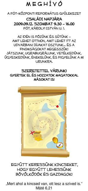 Meghívó családi napra és evangélizációs hétre